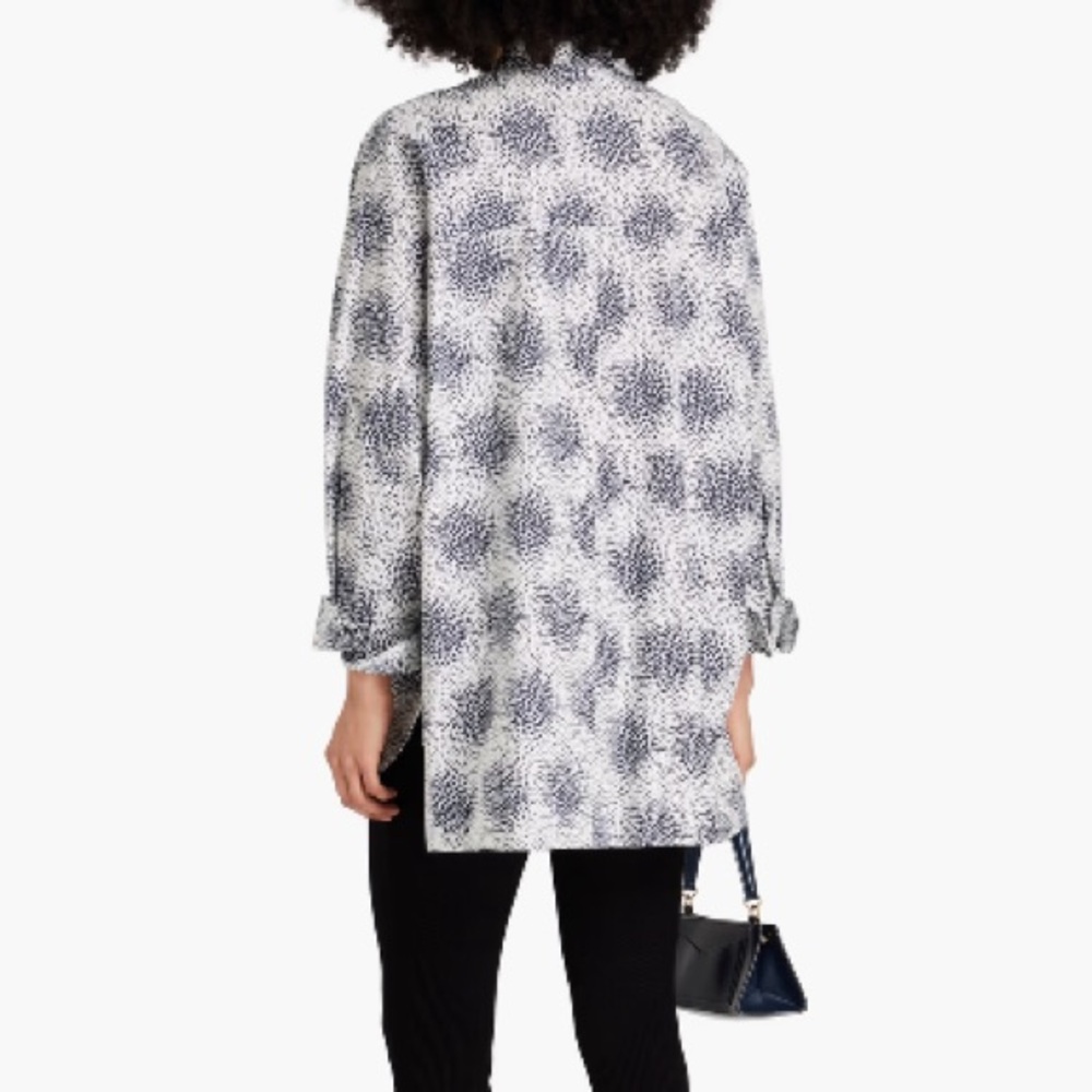 DIANE VON FURSTENBERG Caleb Printed Stretch-Cotton Poplin Shirt - Picture 10 of 11